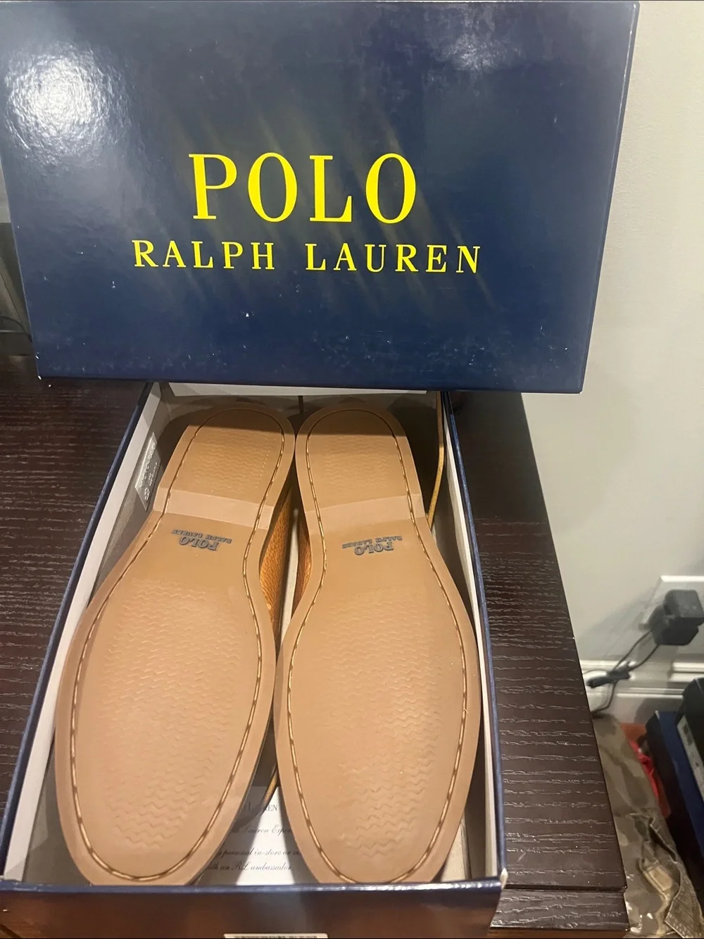 Polo by Ralph Lauren Cognac Leather Boat Shoes-12M